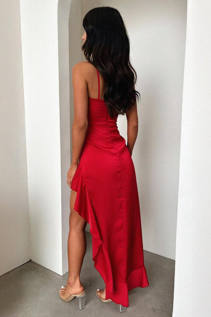 Backless Split Cami Maxi Party Dress
