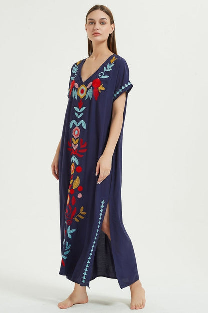 Boho Print Stylish Slit Dress