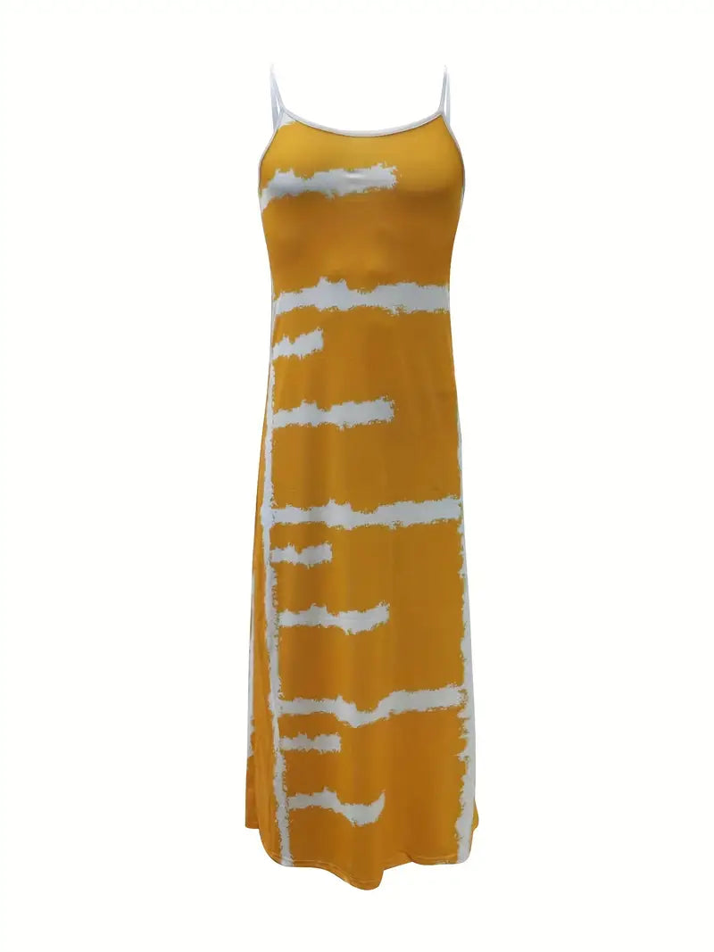 Yellow Beach Maxi Dress for Plus Size Women