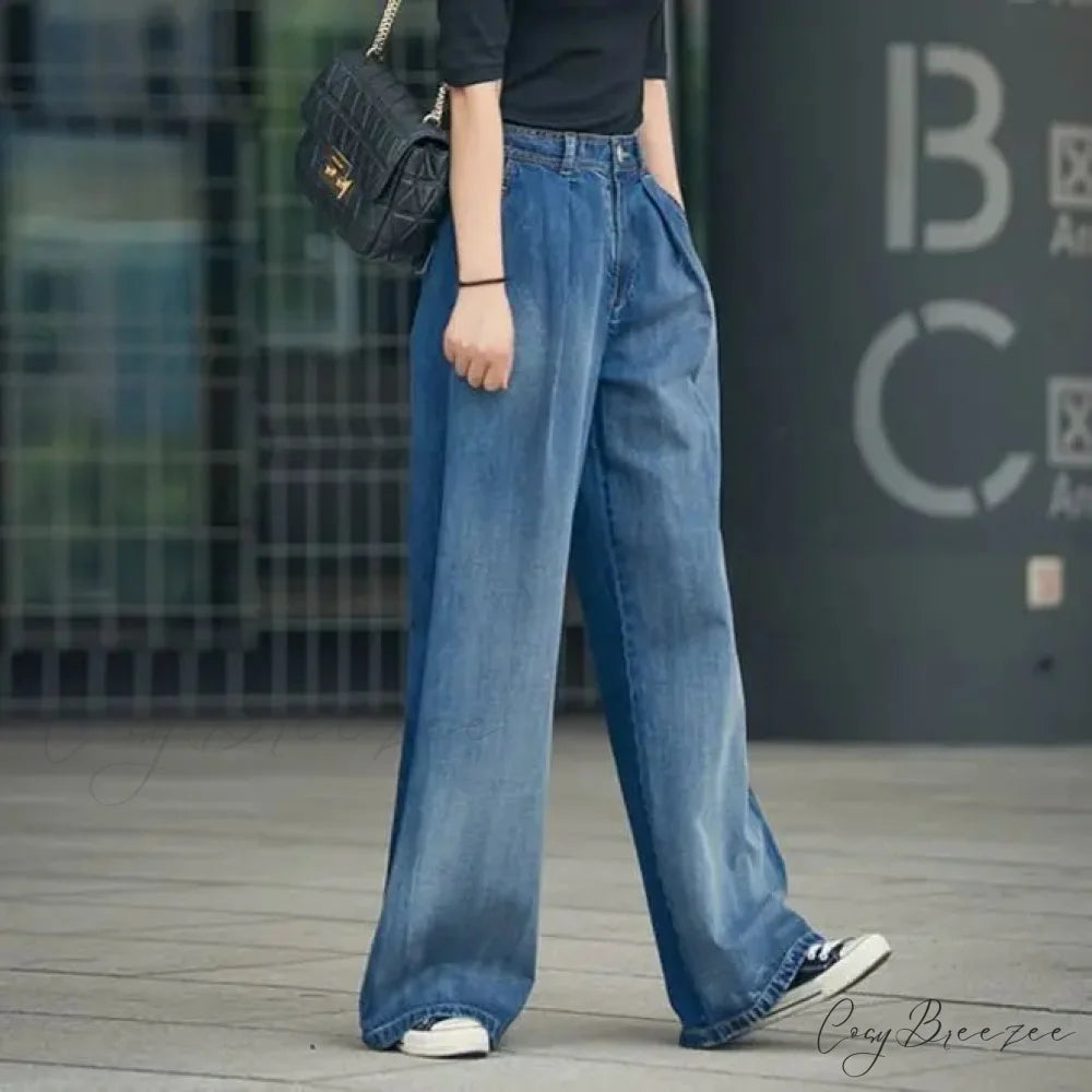 85kg Oversize High Waist Denim Baggy Wide Leg Wash Mother Spring Korean Vintage Straight Streetwear Jean