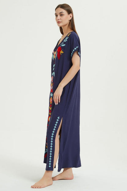 Boho Print Stylish Slit Dress