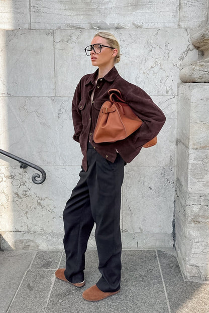 Vintage Loose Fit Suede Jacket