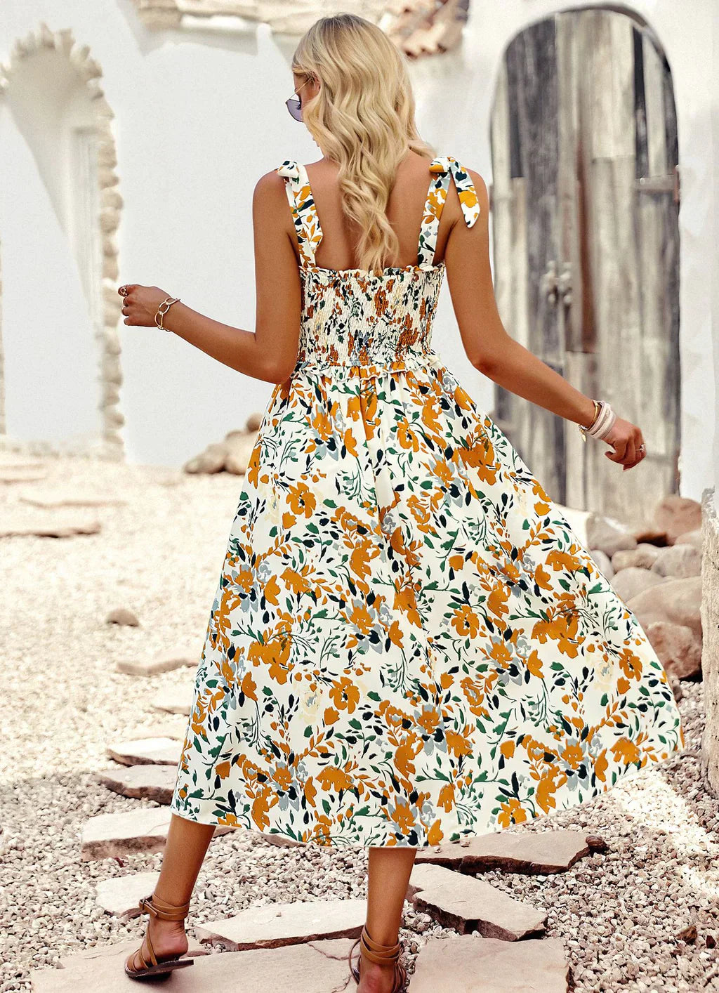 Summer Printed Maxi Sling Dress