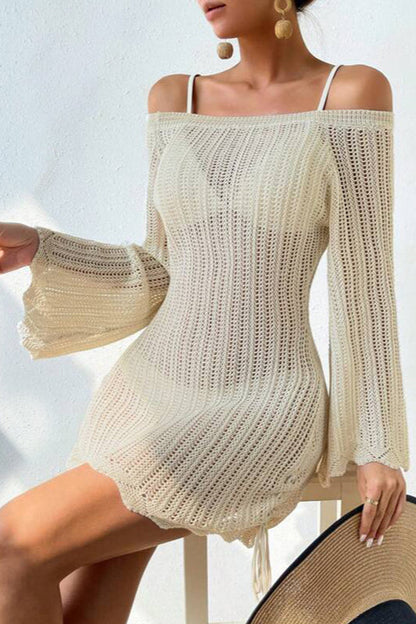 Solid Knit Bikini Cover Up