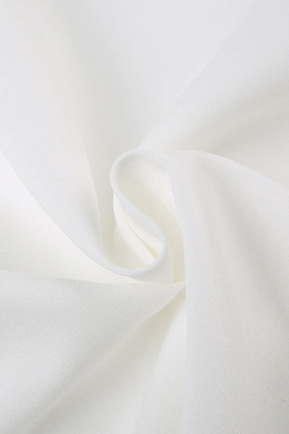 Fitted Button-Down Ruched Blouse