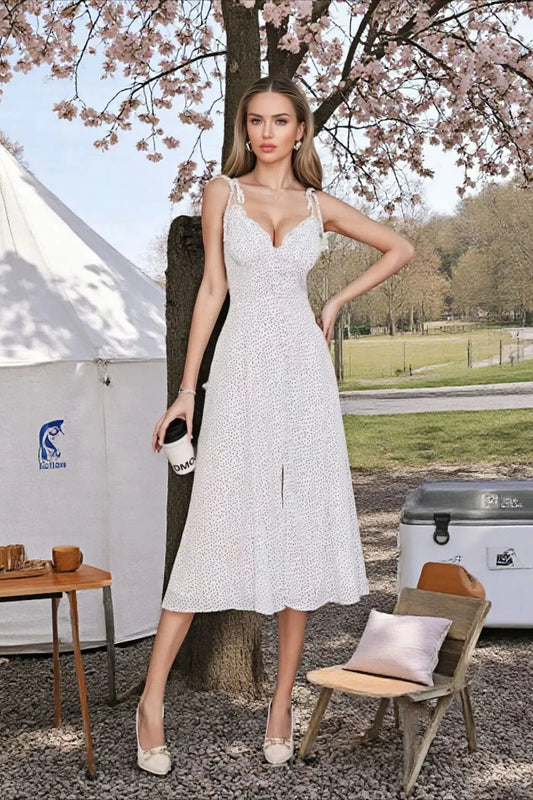 Sexy Backless Fashion Polka Dot Halter Party Dress