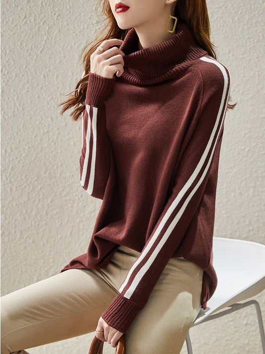 Cosybreezee - Barbara Ruffles Long Sleeve Turtleneck Woman Sweater