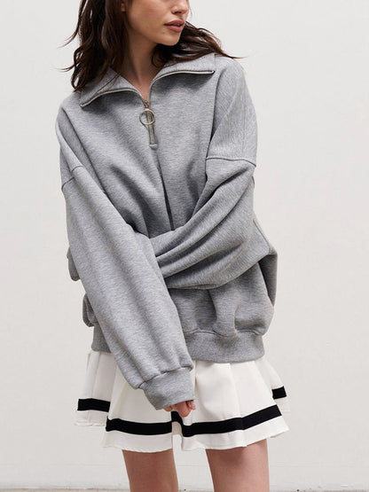 Cosybreezee - Trendy Go Zippered Sweatshirt