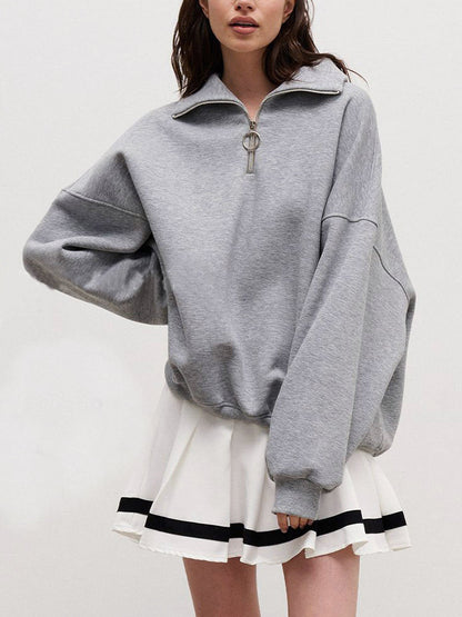 Cosybreezee - Trendy Go Zippered Sweatshirt