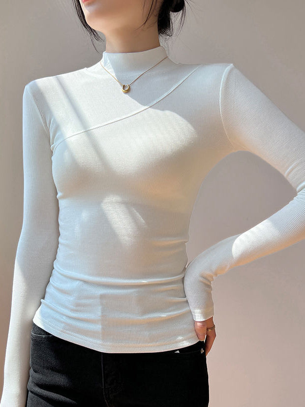 Cosybreezee - Vanilla Mock Neck Long Sleeve Top