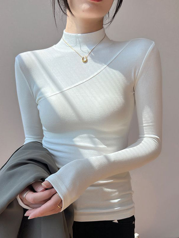 Cosybreezee - Vanilla Mock Neck Long Sleeve Top