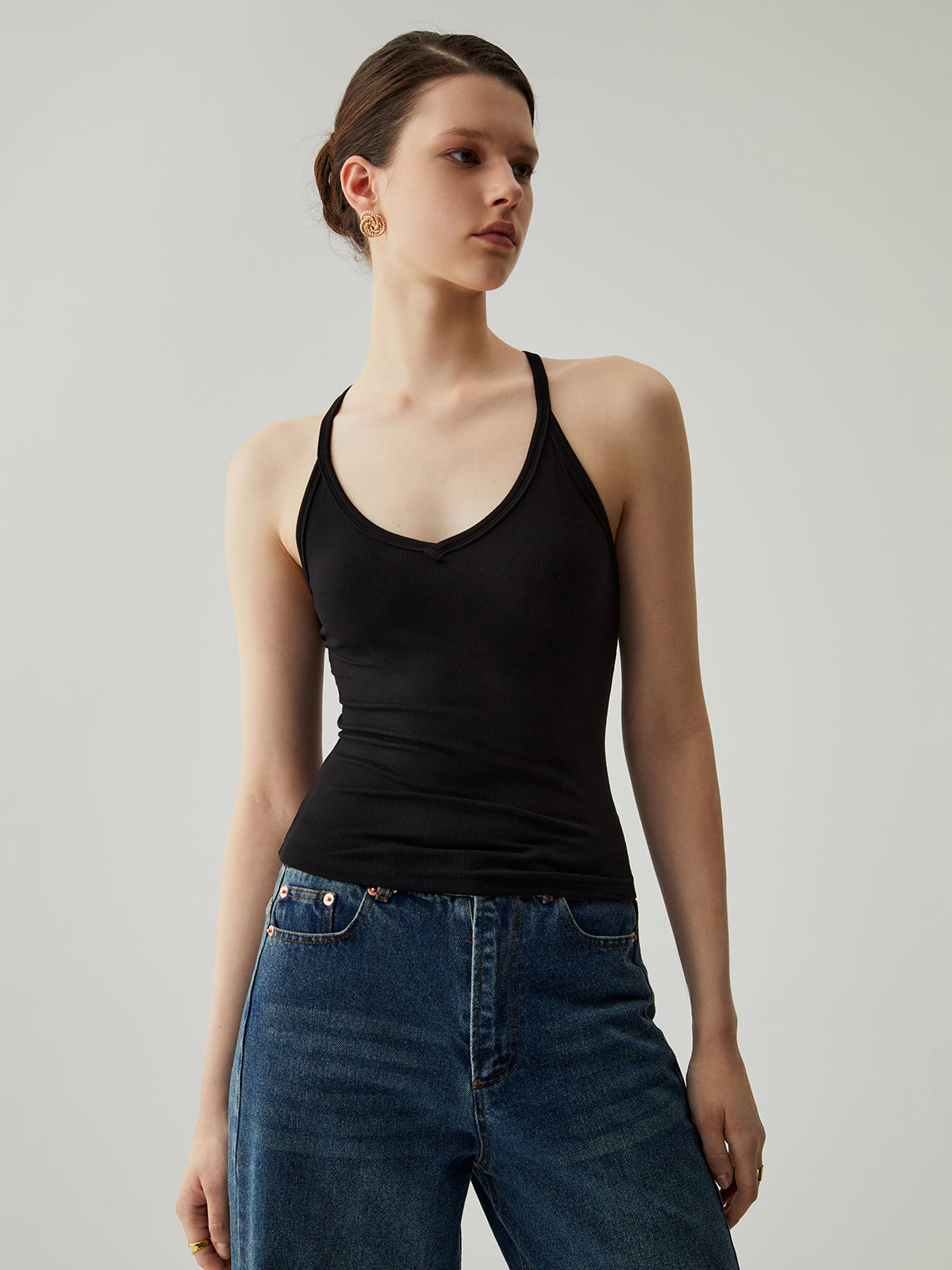 Cosybreezee - Trendy Halter Neck Top - Solid Cut Out Style