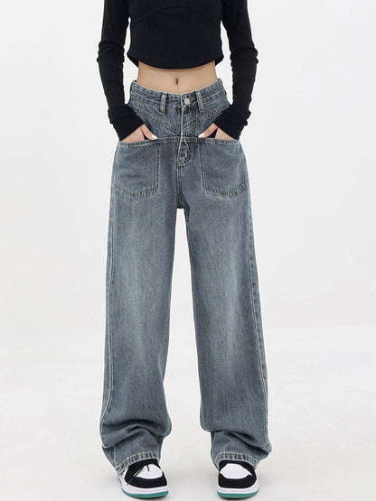 Baddie Baggy Wide Trendy Leg Boyfriend Jeans