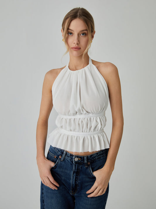 Backless Halter Graceful Tank Top