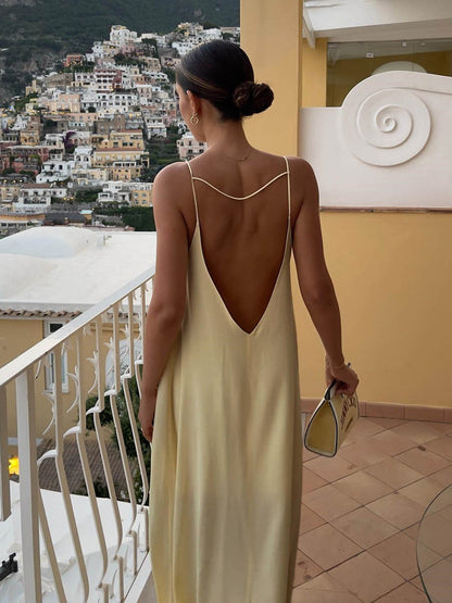 Backless Vacation Graceful Long Dress