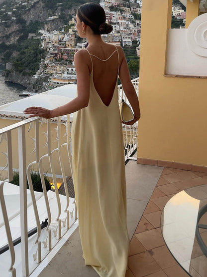 Backless Vacation Graceful Long Dress