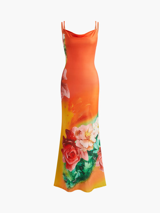 Cosybreezee - Floral Backless Stretch Dress