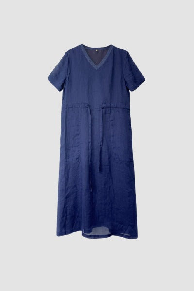 Ramie Dress in Blue