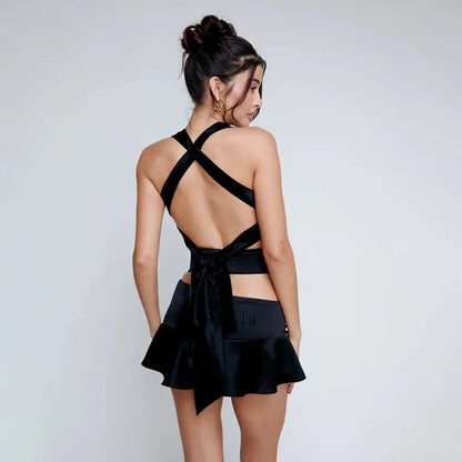 Bandage Skirts Two Piece Sets Mini Dress