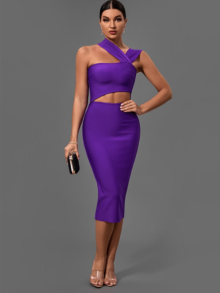 Bandage Dresses for Women Purple Bodycon Dress