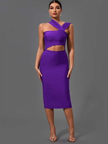 Bandage Dresses for Women Purple Bodycon Dress