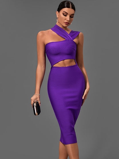 Bandage Dresses for Women Purple Bodycon Dress