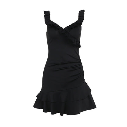 Leah Ruffled Strapless Mini Dress