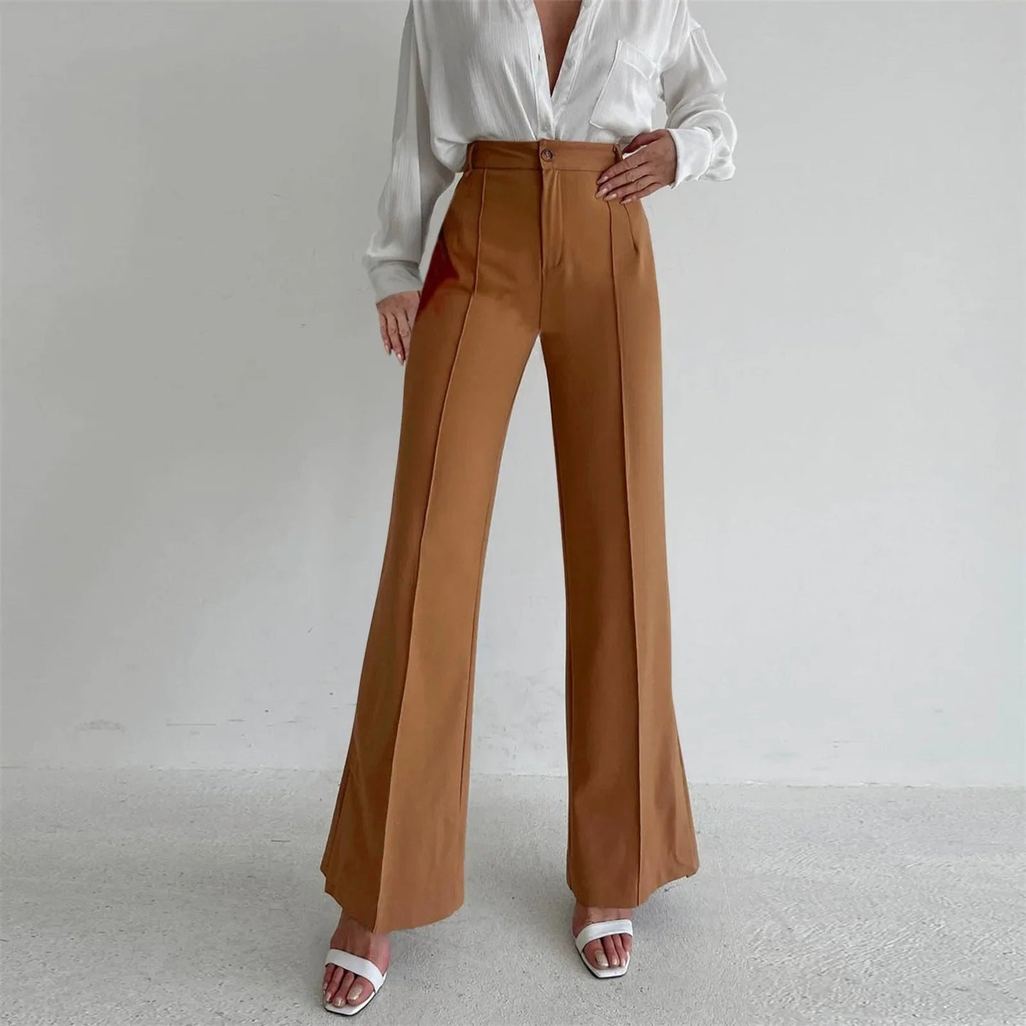 Loose Split Straight Relaxed Pants