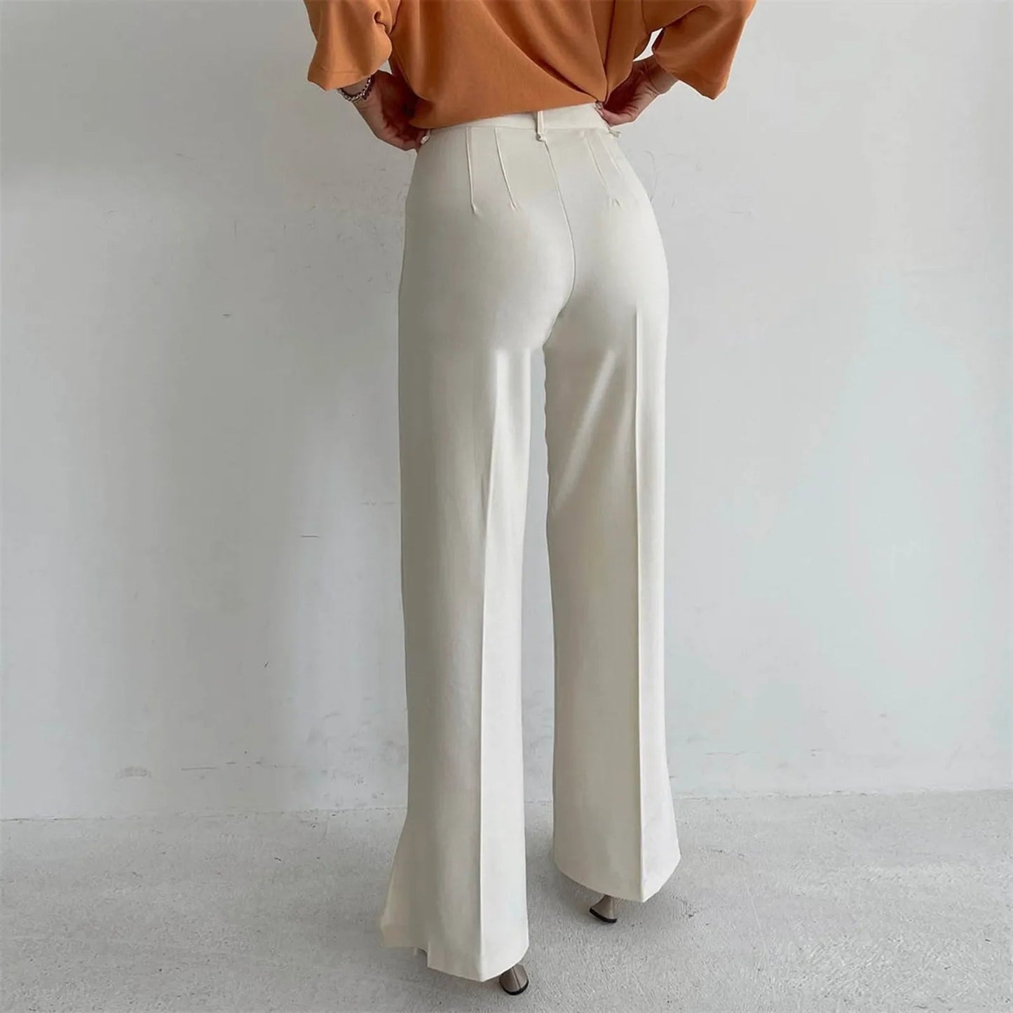 Loose Split Straight Relaxed Pants