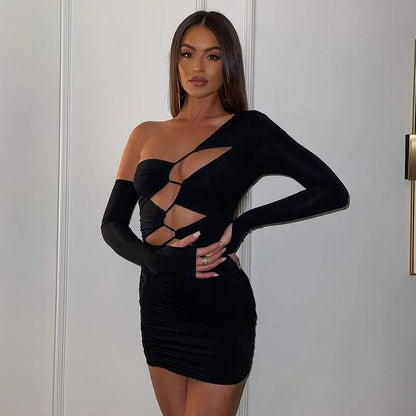 Fashion Cut Out Bandage Club Bodycon Mini Dress