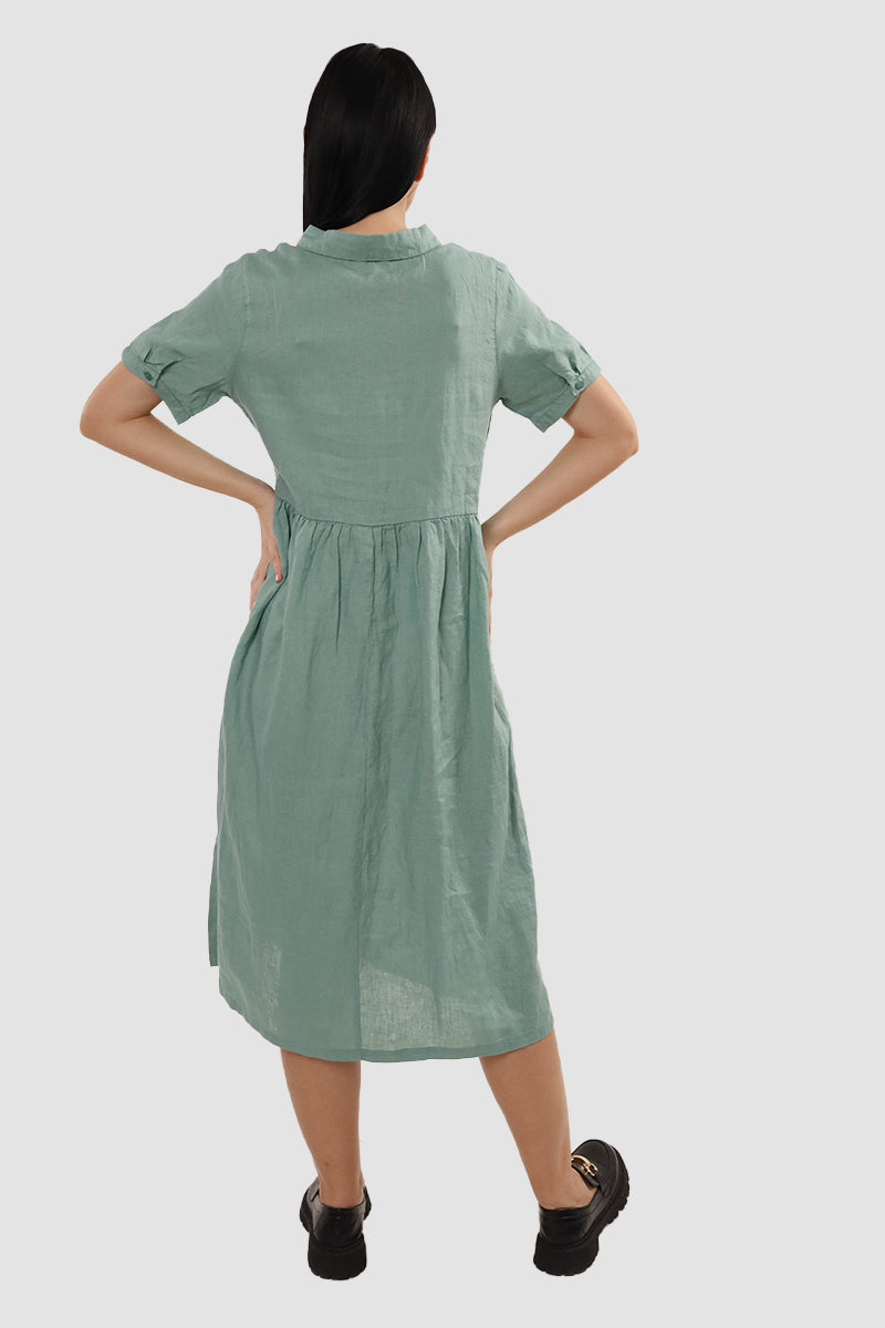 Slouchy Linen Daisy Dress