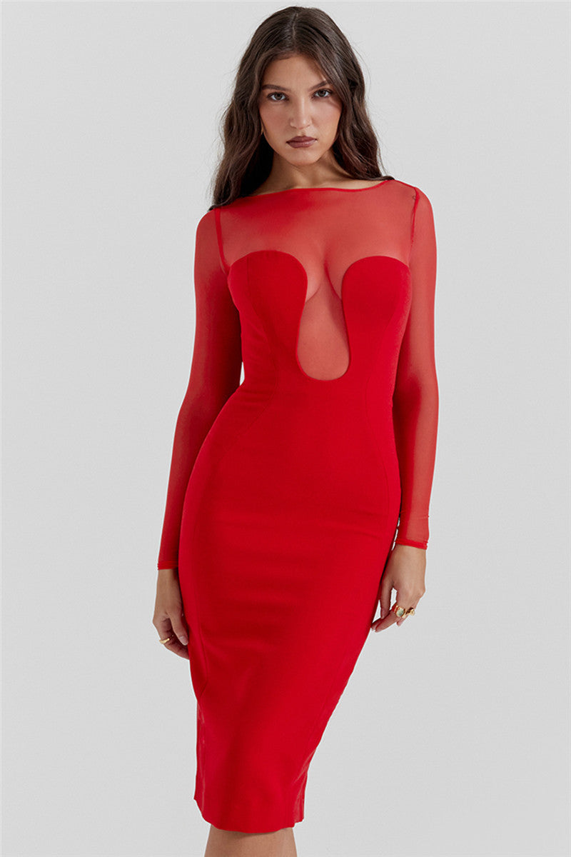 Tanya Strapless Sexy Midi Dress