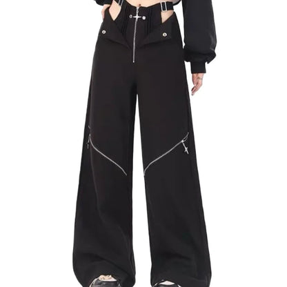 Black Casual Retro Cargo Halloween Pants