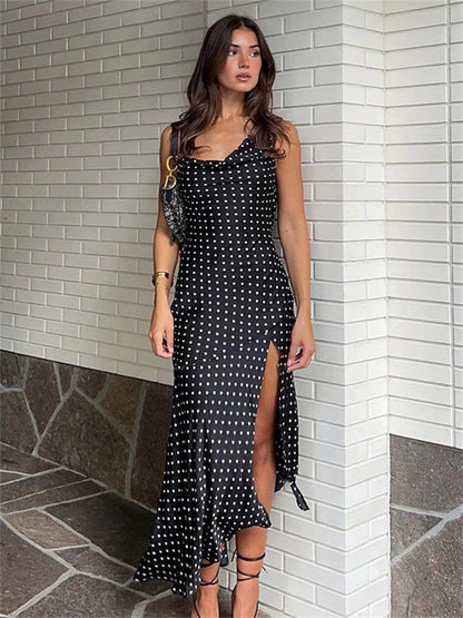 Swinging Neck Straps Maxi Dress