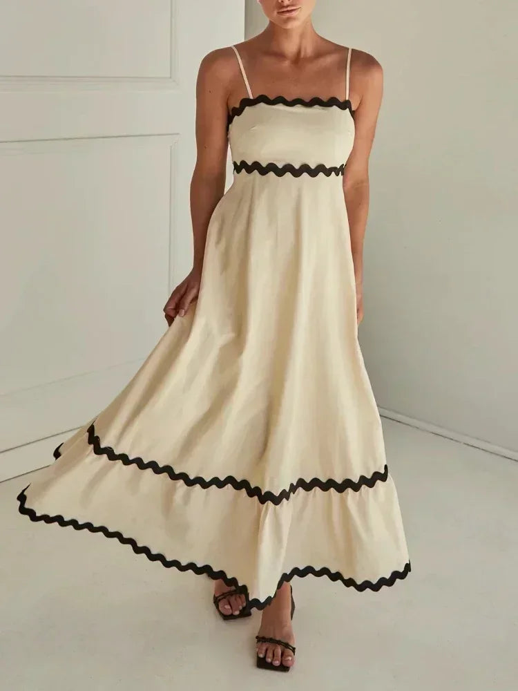 New Fashion Sexy Strapless Strap Women Long Boho Dress