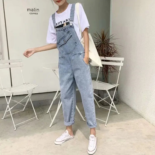 Blue Vintage Quality Fashion Women Pant Woman High Waist Denim Pants Wide Leg Denim Clothing Jean