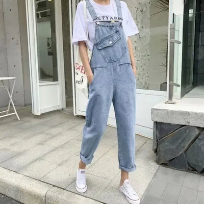 Blue Vintage Quality Fashion Women Pant Woman High Waist Denim Pants Wide Leg Denim Clothing Jean