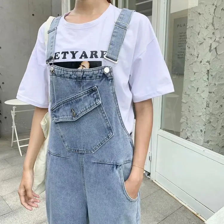 Blue Vintage Quality Fashion Women Pant Woman High Waist Denim Pants Wide Leg Denim Clothing Jean