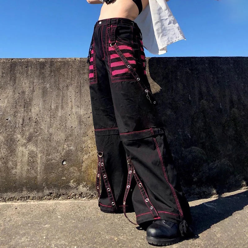 Baggy Dark Punk Streetwear Halloween Pants