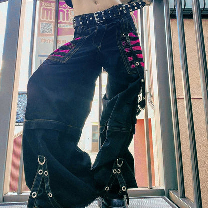 Baggy Dark Punk Streetwear Halloween Pants