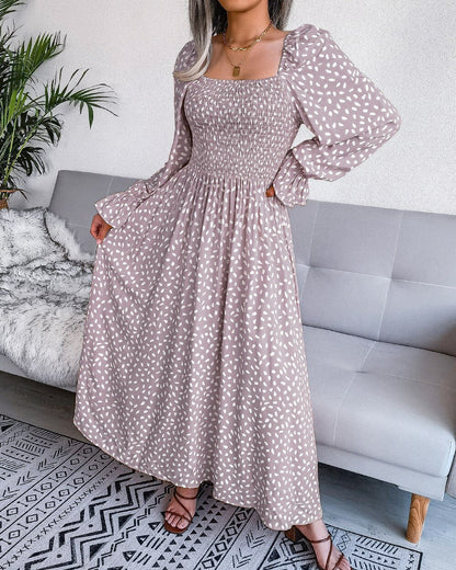 and for Puff Women Gown Elegant Neckline Sleeves with Style Chiffon - Boxy 18123