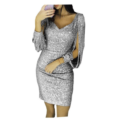 Tunic Waist Evening Women's Gown Club Elegant Off Solid High Shoulder Party Vestidos