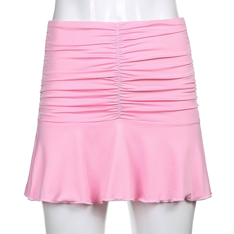 Ruched Elegant Mini Skirt