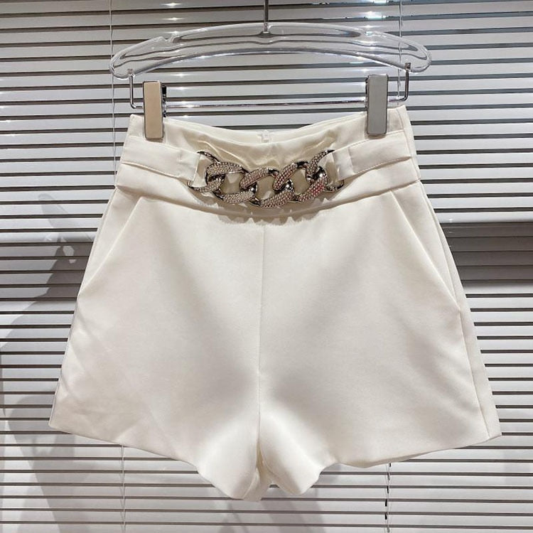 Cosybreezee - Women's High Waist Golden Chain Shorts