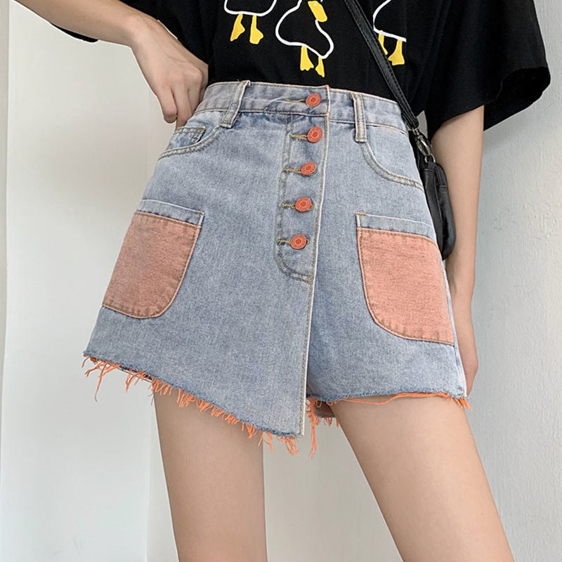 Cosybreezee - Women's Chic High Waist Denim Shorts