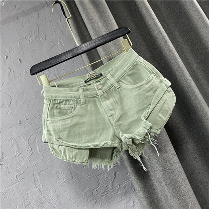 Cosybreezee - Womens Summer Low Waist Denim Shorts