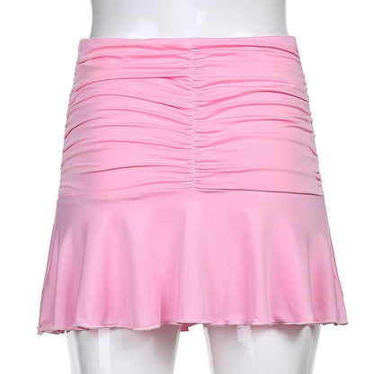 Ruched Elegant Mini Skirt