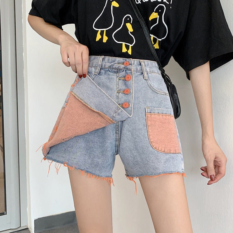 Cosybreezee - Women's Chic High Waist Denim Shorts