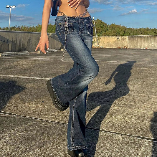 Vintage High Waist Street Shot Y2K Jeans