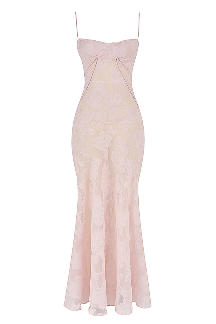 Blush of Elegance Charming Lace Maxi Dress